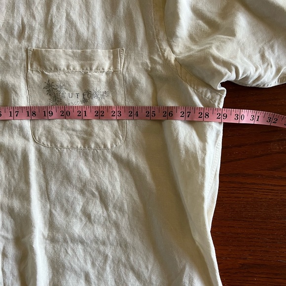 Nautica Men’s Linen Rayon Short Sleeve Collared Button Up Shirt. LIKE NEW XL/TG - Picture 5 of 8